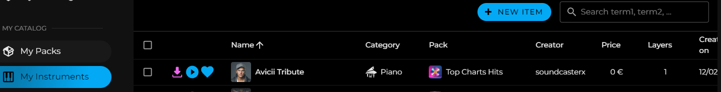 My Instruments
